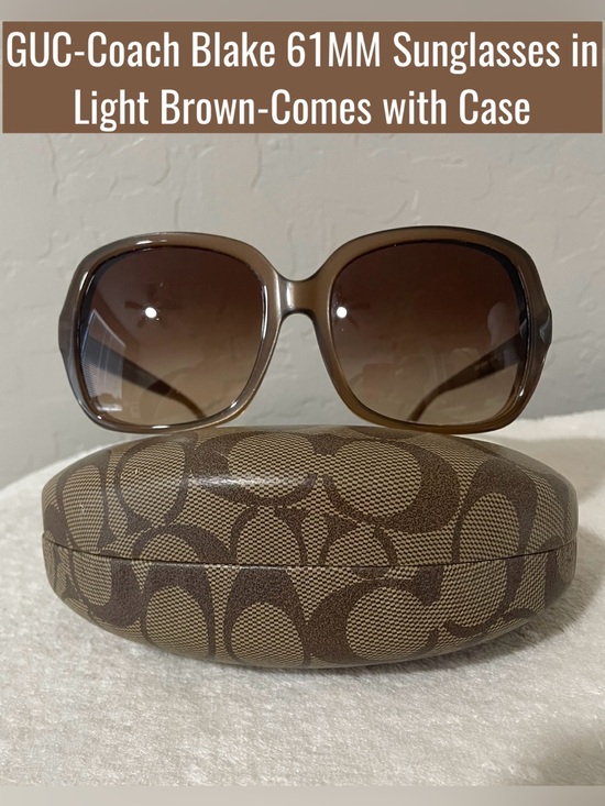 Coach Accessories - GUC-Coach Blake 61MM Sunglasses in Light Brown-Comes with Case
